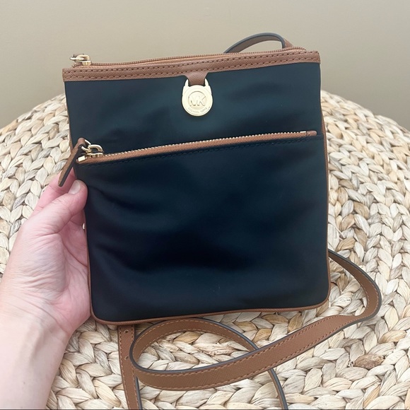 Michael Kors Handbags - Michael Kors black canvas crossbody bag